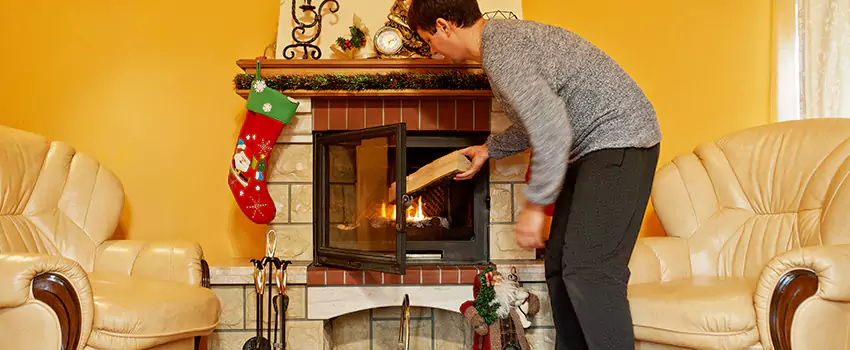 Rusted Metal Fireplace Restoration in Bay Village, Ohio